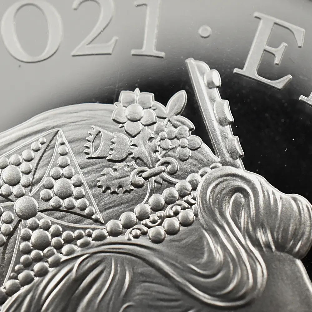 モダンコイン9:6468 2021 エリザベス2世 女王生誕95周年記念 10ポンド5オンス銀貨 PCGS PR69DCAM