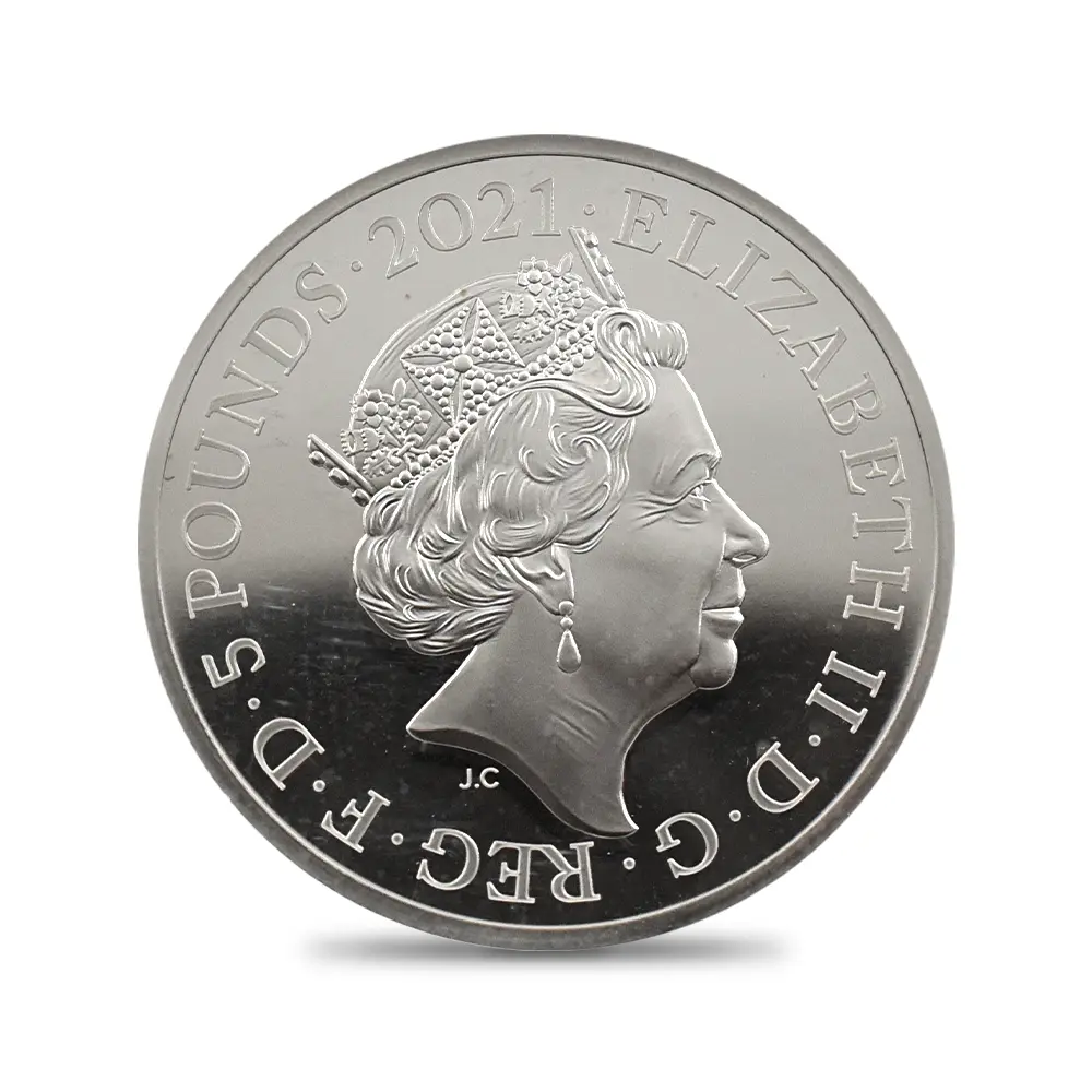 モダンコイン3:6495 2021 エリザベス2世 ゴチッククラウン・ポートレート 5ポンド2オンス銀貨 ファーストリリース NGC PF69UC