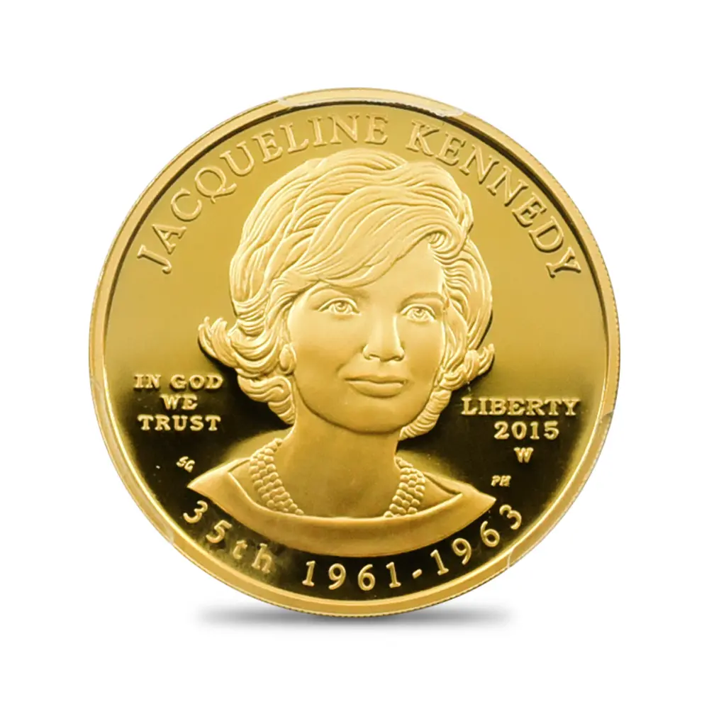 モダンコイン2:6500 アメリカ 2015W ジャクリーン・ケネディ 10ドル1/2オンス 金貨 ファーストストライク PCGS PR70DC