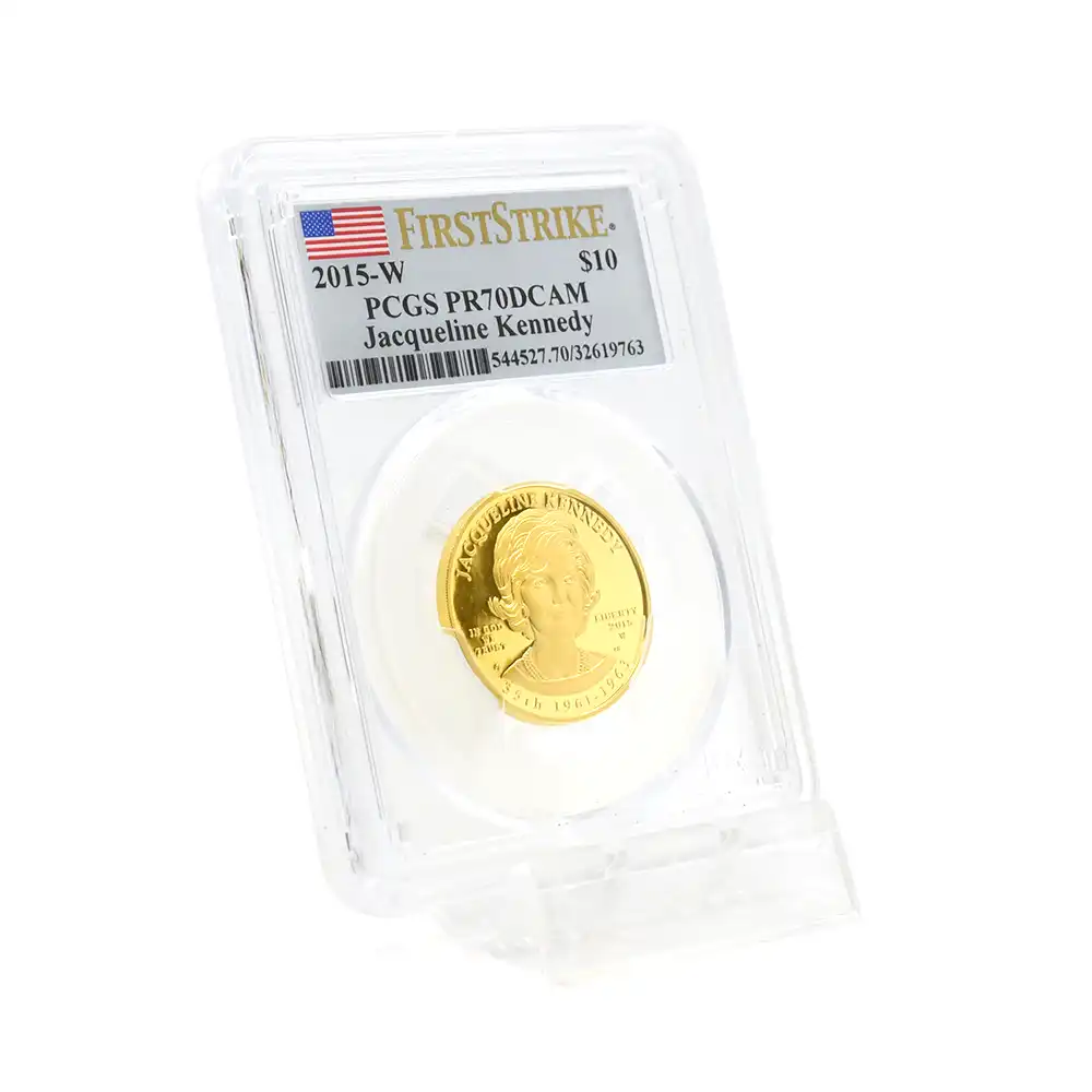 モダンコイン6:6500 アメリカ 2015W ジャクリーン・ケネディ 10ドル1/2オンス 金貨 ファーストストライク PCGS PR70DC