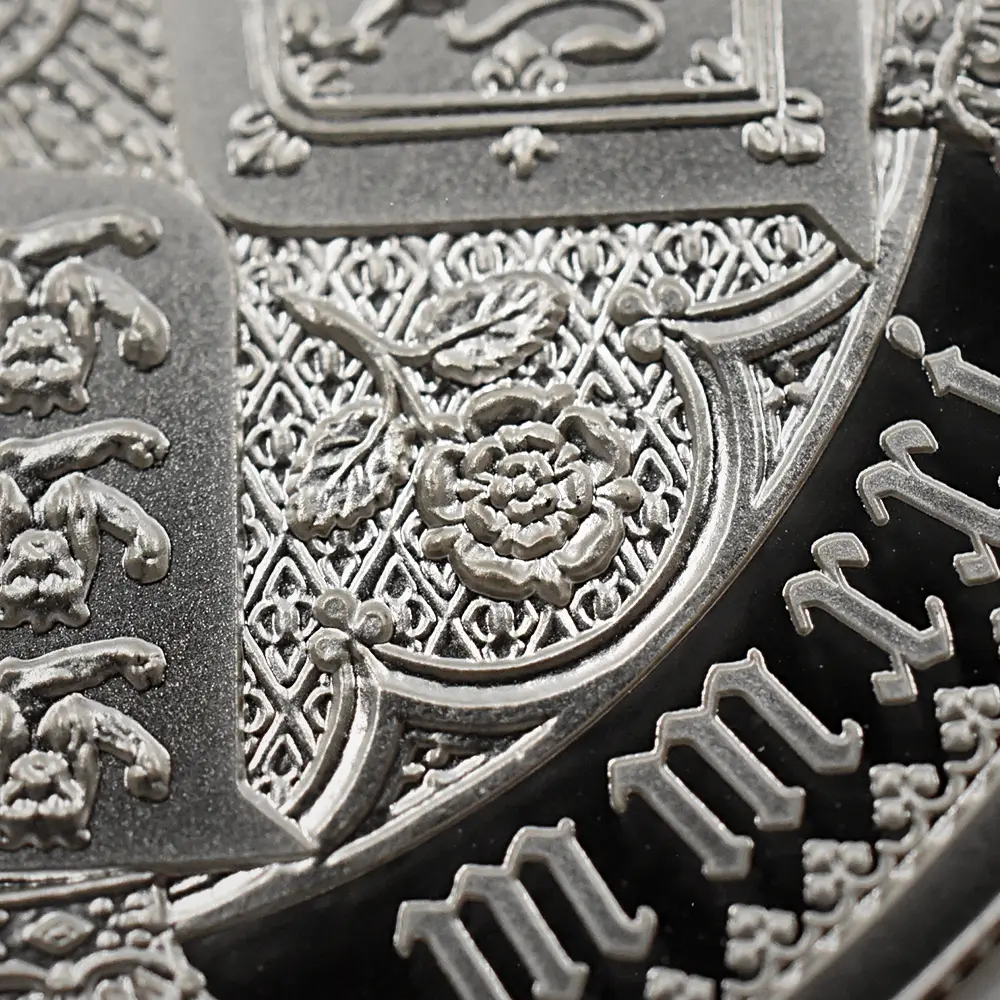 モダンコイン9:6496 2021 エリザベス2世 ゴチッククラウン・リバースシールド 5ポンド2オンス銀貨 ファーストリリース PF69UC