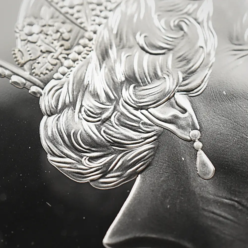 モダンコイン11:6496 2021 エリザベス2世 ゴチッククラウン・リバースシールド 5ポンド2オンス銀貨 ファーストリリース PF69UC