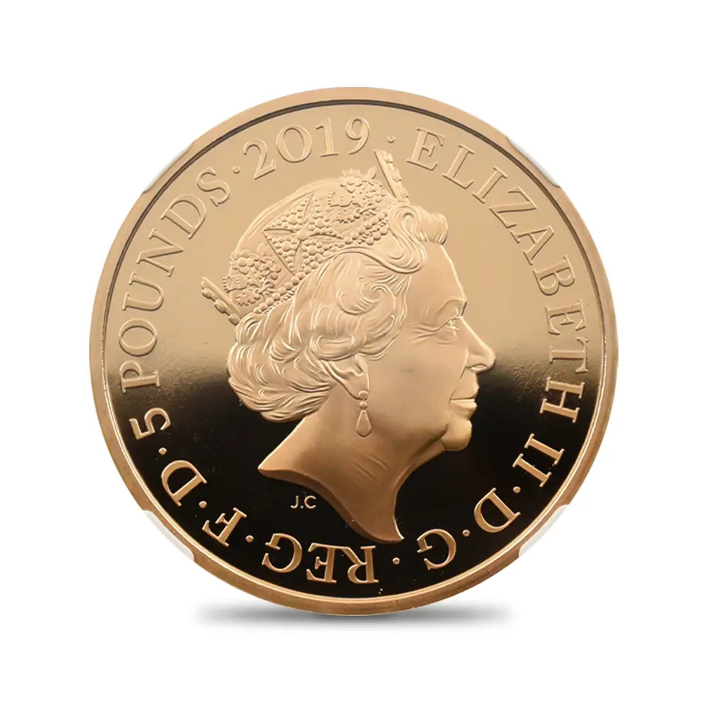 モダンコイン2：3837 2019 エリザベス2世 ヴィクトリア女王生誕200周年記念 5ポンド金貨 NGC PF70UC
