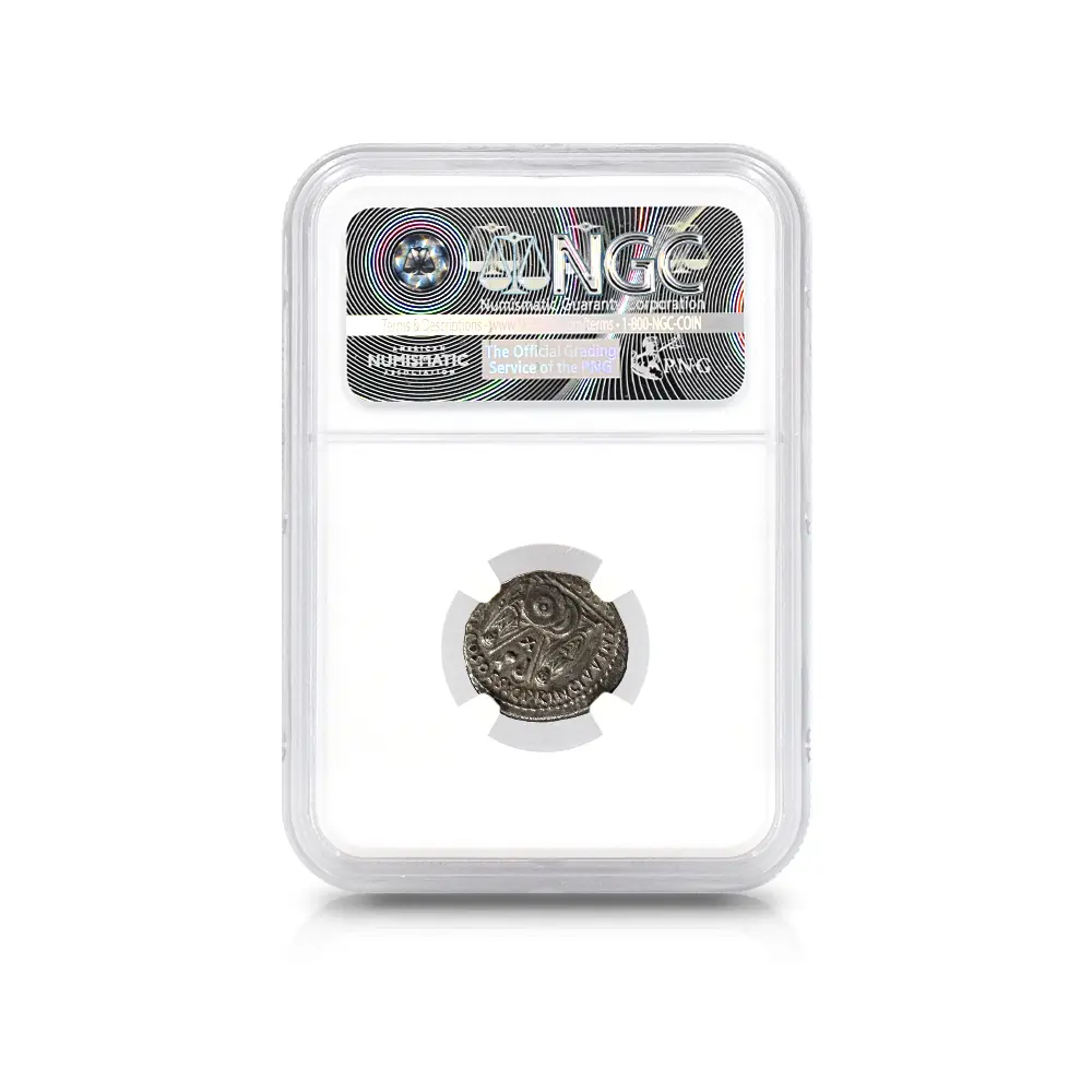 古代コイン5：6520 古代ローマ帝国 紀元前27-紀元14 アウグストゥス デナリウス銀貨 NGC AU Strike: 4/5 Surface: 3/5