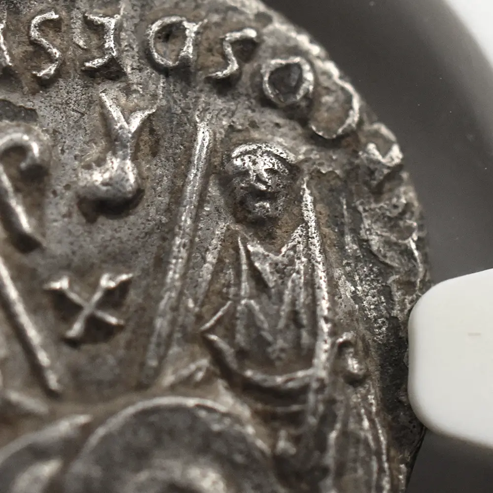 古代コイン11：6520 古代ローマ帝国 紀元前27-紀元14 アウグストゥス デナリウス銀貨 NGC AU Strike: 4/5 Surface: 3/5