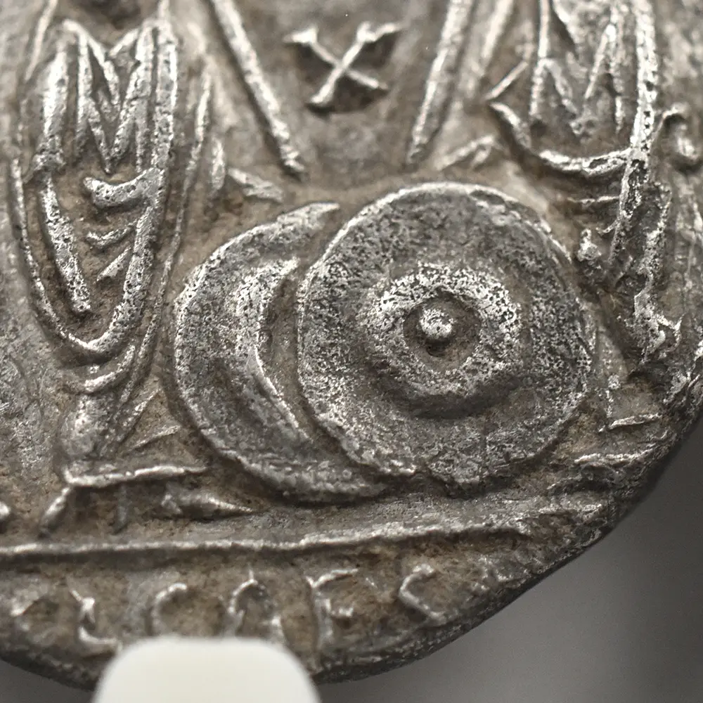 古代コイン12：6520 古代ローマ帝国 紀元前27-紀元14 アウグストゥス デナリウス銀貨 NGC AU Strike: 4/5 Surface: 3/5