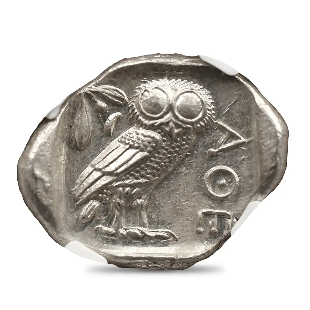 古代コイン3：6521 古代ギリシャ 紀元前440-404 アテナ フクロウ テトラドラクマ 銀貨 NGC MS Strike: 4/5 Surface: 5/5