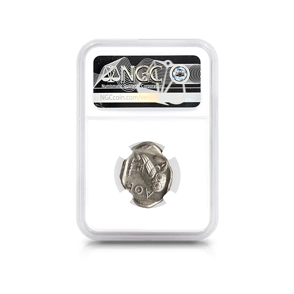 古代コイン5：6521 古代ギリシャ 紀元前440-404 アテナ フクロウ テトラドラクマ 銀貨 NGC MS Strike: 4/5 Surface: 5/5
