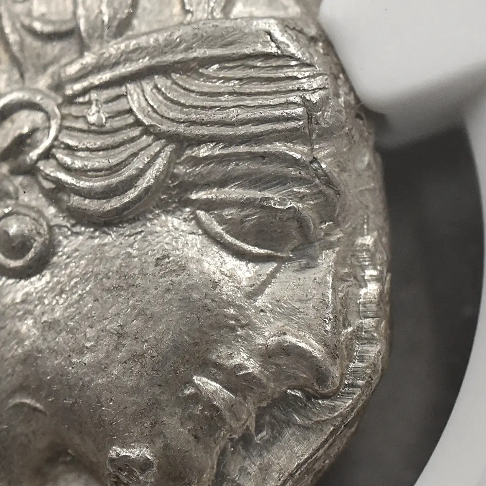 古代コイン7：6521 古代ギリシャ 紀元前440-404 アテナ フクロウ テトラドラクマ 銀貨 NGC MS Strike: 4/5 Surface: 5/5