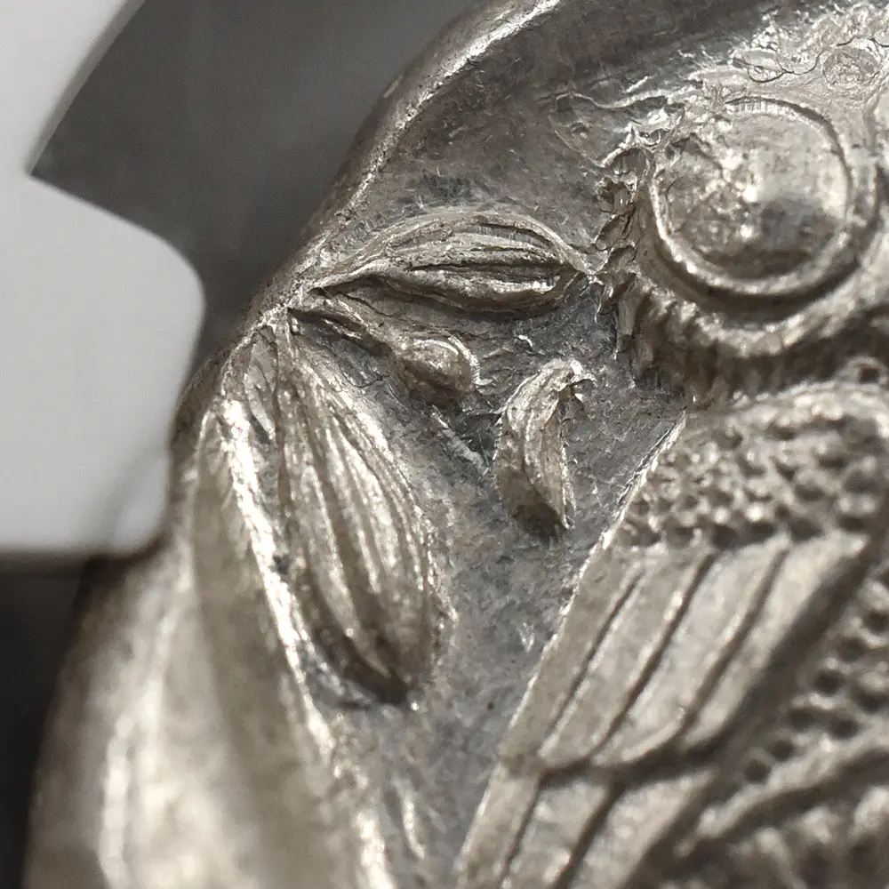 古代コイン10：6521 古代ギリシャ 紀元前440-404 アテナ フクロウ テトラドラクマ 銀貨 NGC MS Strike: 4/5 Surface: 5/5