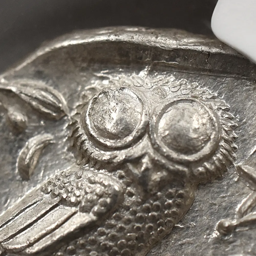 古代コイン11：6521 古代ギリシャ 紀元前440-404 アテナ フクロウ テトラドラクマ 銀貨 NGC MS Strike: 4/5 Surface: 5/5