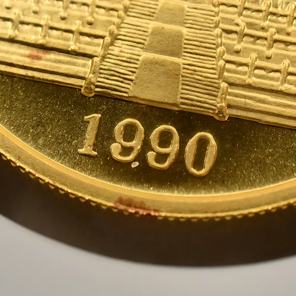 地金型12：6526 中国 1990 パンダ 100元1オンス金貨 NGC MS68