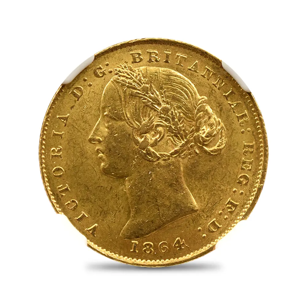 アンティークコイン2：6527 オーストラリア 1864 ヴィクトリア女王 ソブリン金貨 NGC MS61