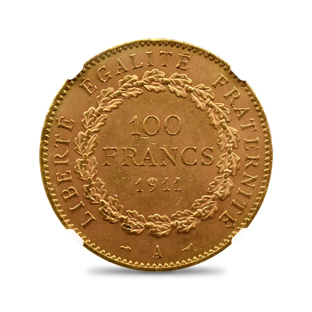 アンティークコイン3:6528 フランス 1911A エンジェル 100フラン金貨 NGC MS63