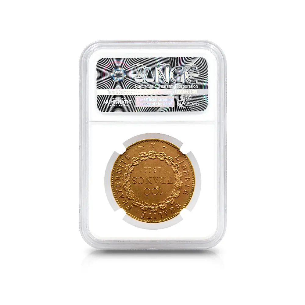 アンティークコイン5:6528 フランス 1911A エンジェル 100フラン金貨 NGC MS63