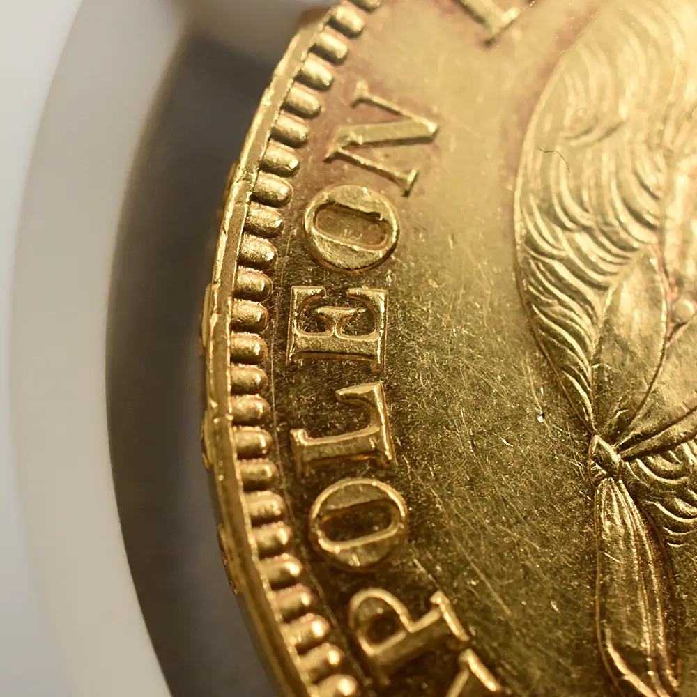 アンティークコイン8：6529 フランス 1869A ナポレオン3世 100フラン金貨 NGC AU58