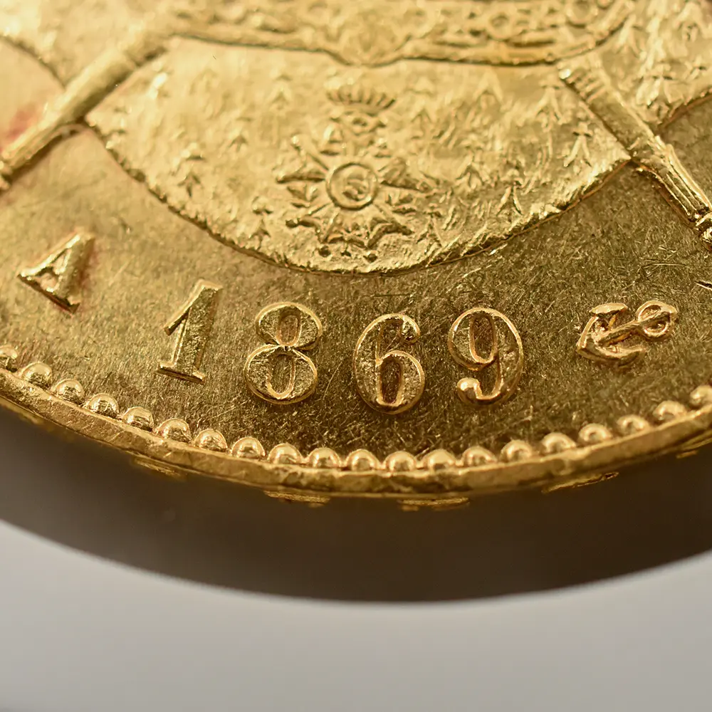 アンティークコイン12：6529 フランス 1869A ナポレオン3世 100フラン金貨 NGC AU58