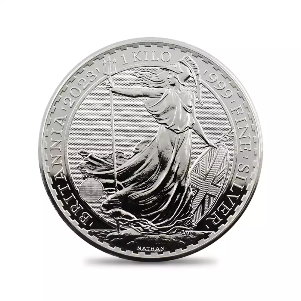 地金型2：2440 2023 エリザベス2世 ブリタニア 500ポンド1キロ地金型銀貨