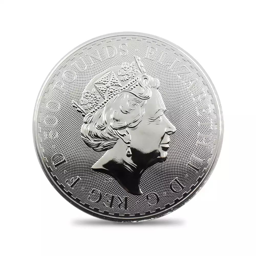 地金型s3：2440 2023 エリザベス2世 ブリタニア 500ポンド1キロ地金型銀貨