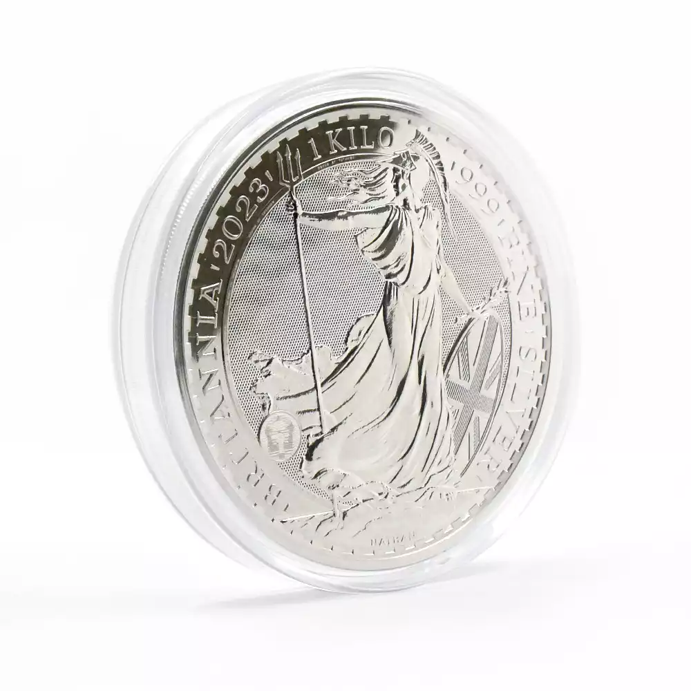 地金型4：2440 2023 エリザベス2世 ブリタニア 500ポンド1キロ地金型銀貨