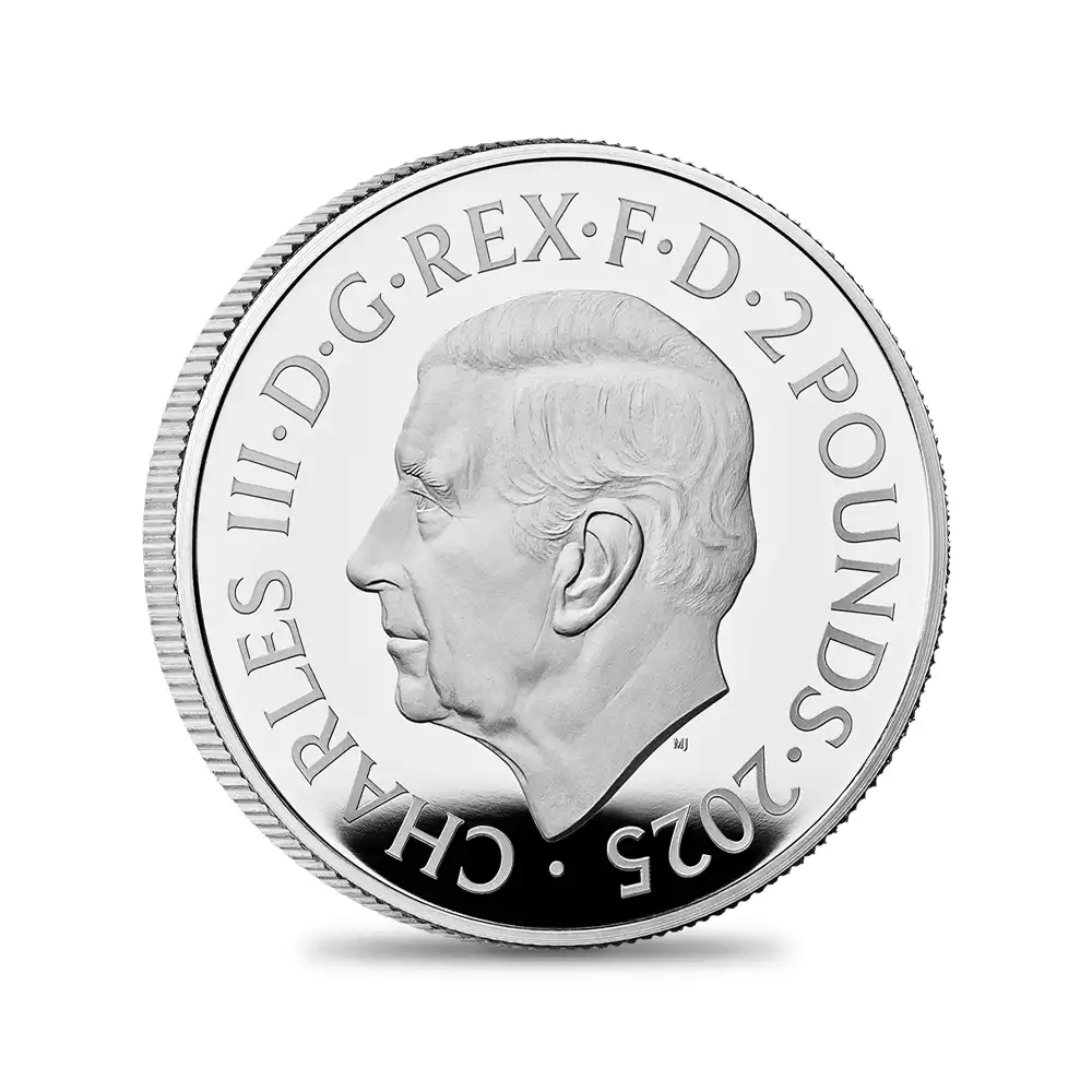 モダンコイン3：6530 2025 チャールズ3世 ミュージックレジェンド第12弾 フレディ・マーキュリー 2ポンド1オンスプルーフ銀貨 未鑑定 箱付き【ご予約承り品】