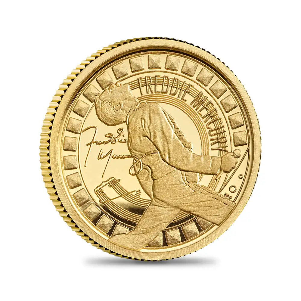 モダンコイン2：6532 2025 チャールズ3世 ミュージックレジェンド第12弾 フレディ・マーキュリー 50ペンス1/40オンスプルーフ金貨 未鑑定 ブリスターパック付き【ご予約承り品】