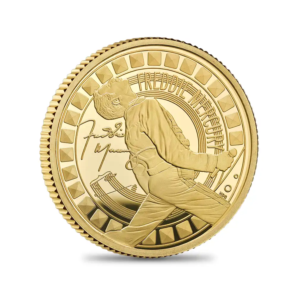 モダンコイン2：6533 2025 チャールズ3世 ミュージックレジェンド第12弾 フレディ・マーキュリー 25ポンド1/4オンスプルーフ金貨 未鑑定 箱付き【ご予約承り品】