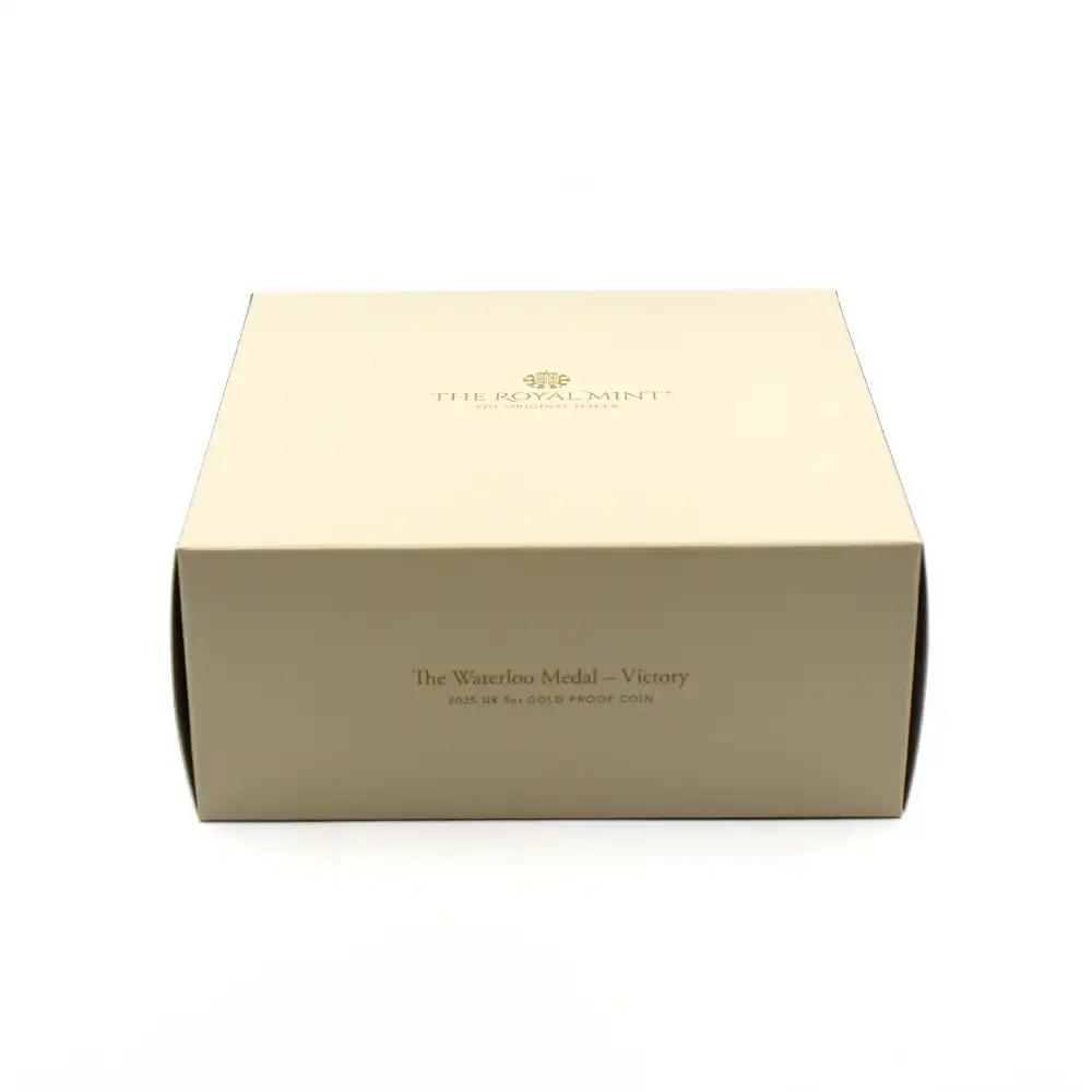 モダンコイン6：6536 2025 チャールズ3世 ワーテルロー・メダル - 勝利 500ポンド5オンス金貨 発行即日鑑定品 NGC PF70UC 箱付き（シリアルナンバー：01）