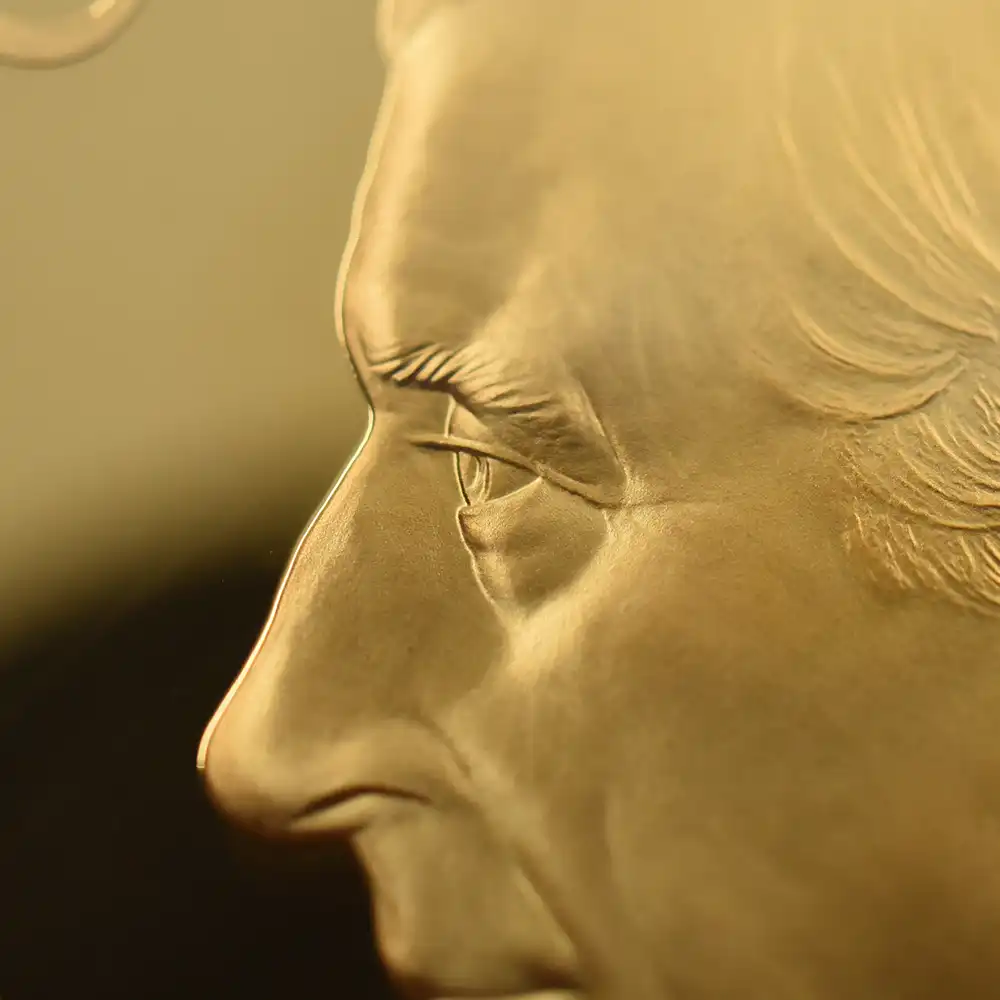 モダンコイン13：6536 2025 チャールズ3世 ワーテルロー・メダル - 勝利 500ポンド5オンス金貨 発行即日鑑定品 NGC PF70UC 箱付き（シリアルナンバー：01）