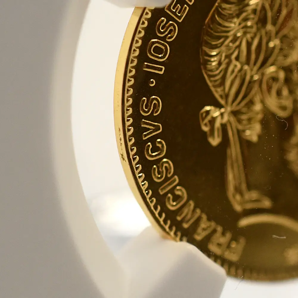 アンティークコイン13：6543 オーストリア 1892 フランツ・ヨーゼフ1世 10フラン金貨 リストライク NGC MS70