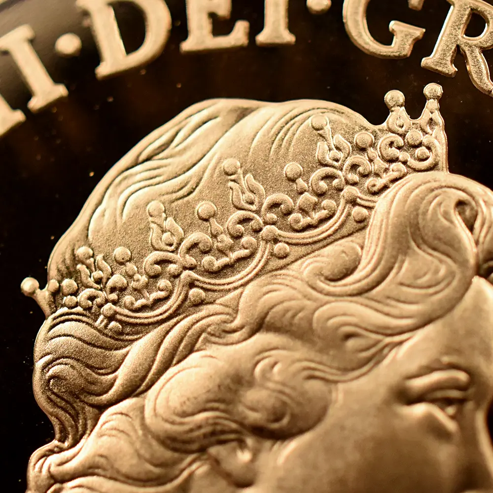 モダンコイン8:6545 1983 エリザベス2世 ヤングエリザベス 聖ジョージ竜退治 2ポンド・1・1/2ソブリン金貨 PCGS PR69-70DC S-SB1 箱付き