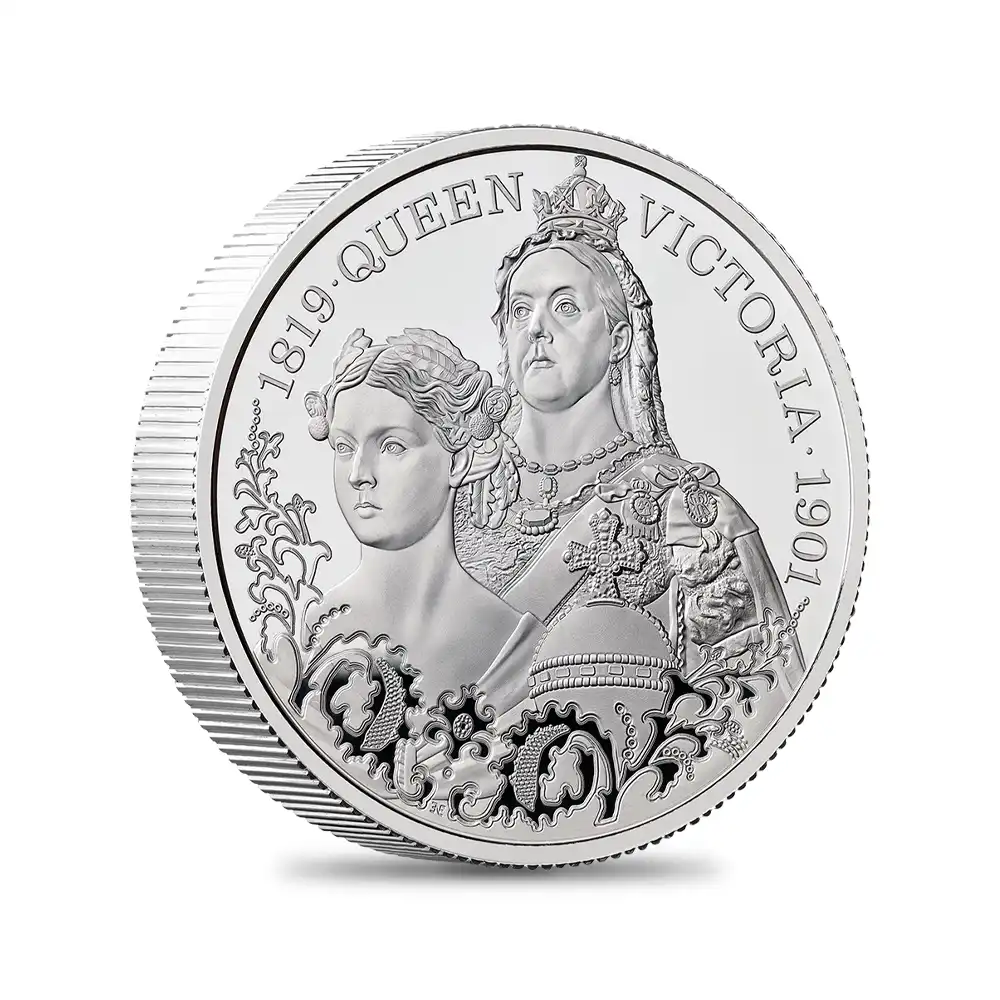 モダンコイン2：6523 2026 チャールズ3世 ヴィクトリア女王没後125周年記念 女王の生涯 5ポンドプルーフピェフォー銀貨 未鑑定 箱付き【ご予約承り品】