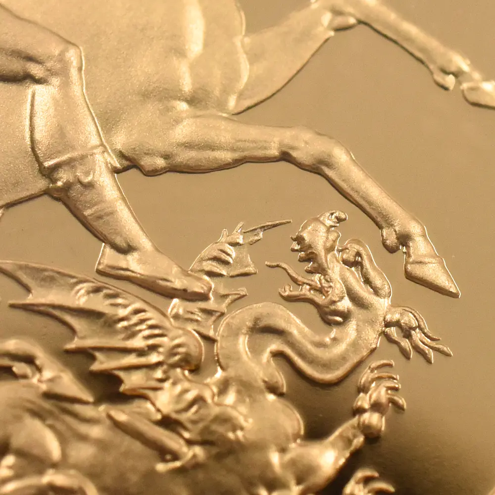 モダンコイン8:6540 1980 エリザベス2世 ヤングエリザベス 聖ジョージ竜退治 5ソブリン金貨 NGC PF69UC