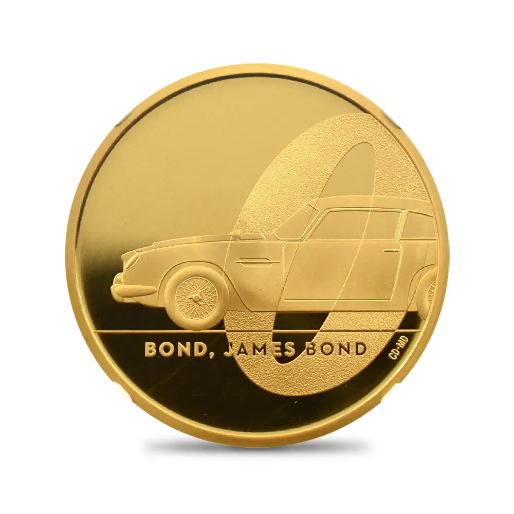 モダンコイン2：6546 2020 エリザベス2世 007 ジェームズ・ボンド 第1貨 100ポンド1オンス金貨 NGC PF70UC 箱付き