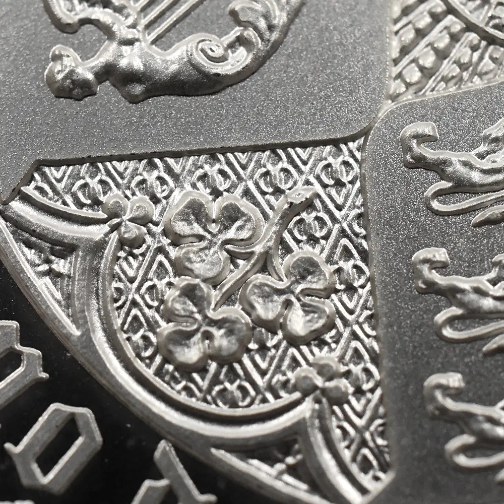 モダンコイン9：6547 2021 エリザベス2世 ゴチッククラウン・リバースシールド 5ポンド2オンス銀貨 PF69UC