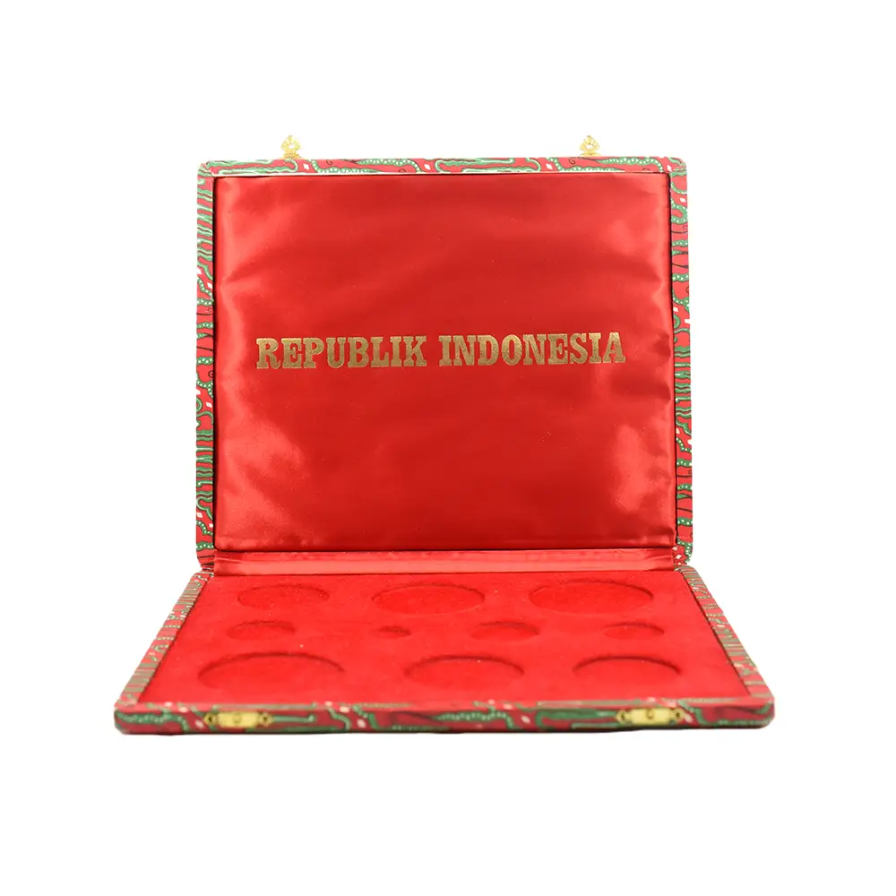 アンティークコイン13：3843 インドネシア 1970 独立25周年記念 金・銀貨10枚セット NGC PF65-68UC 箱付き