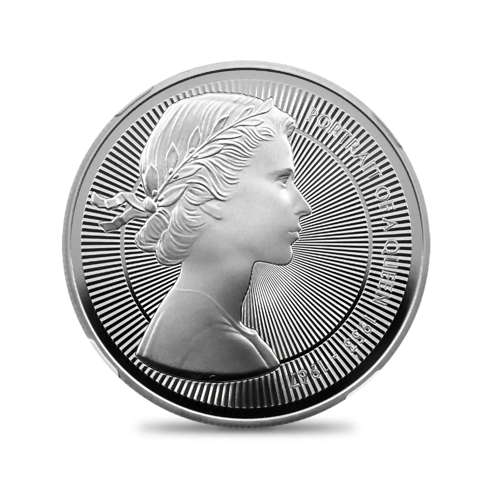 モダンコイン2：6473 2026 チャールズ3世 エリザベス2世のコイン肖像シリーズ 第一弾 ヤングヤングエリザベス 5ポンド銀貨 発行即日鑑定品 NGC PF70UC 箱付き