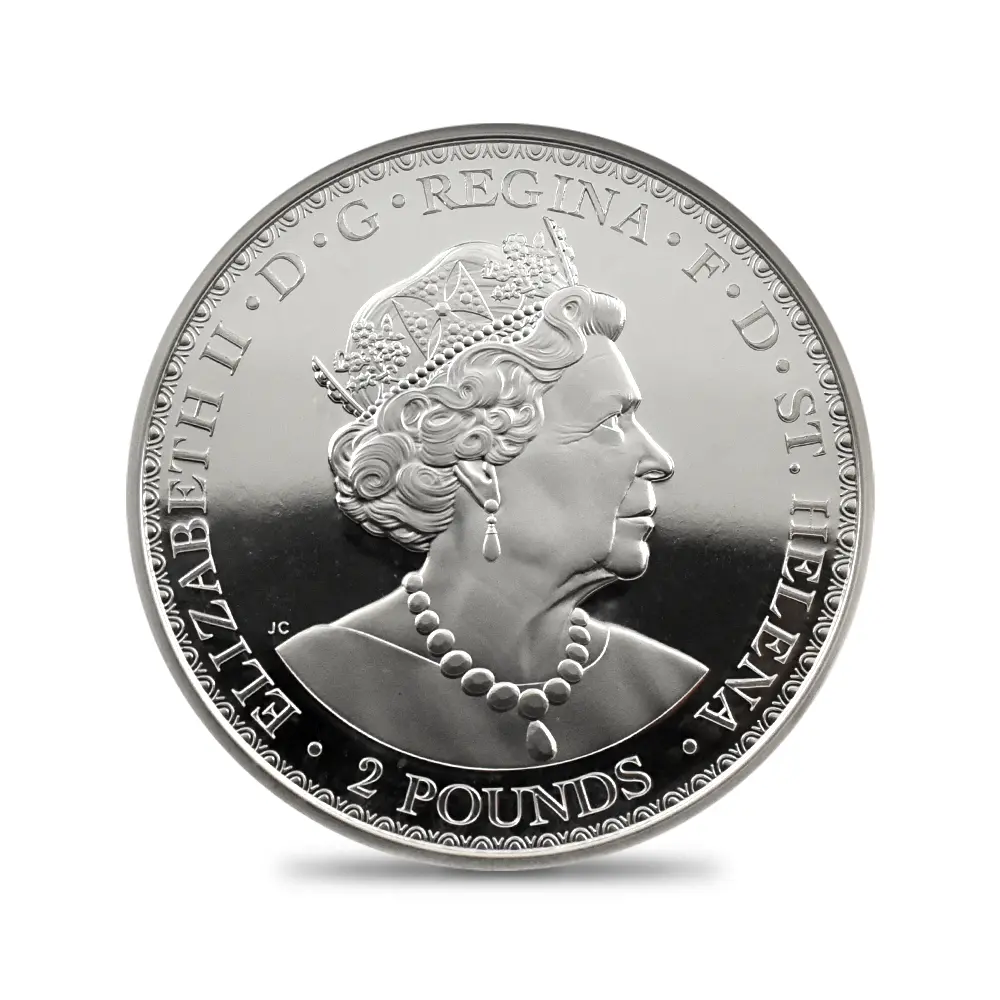 モダンコイン3:6548 セントヘレナ 2021 エリザベス2世 ウナ&ライオン(ワイオン版) 2ポンド2オンス銀貨 発行即日鑑定品 NGC PF70UC 箱付き
