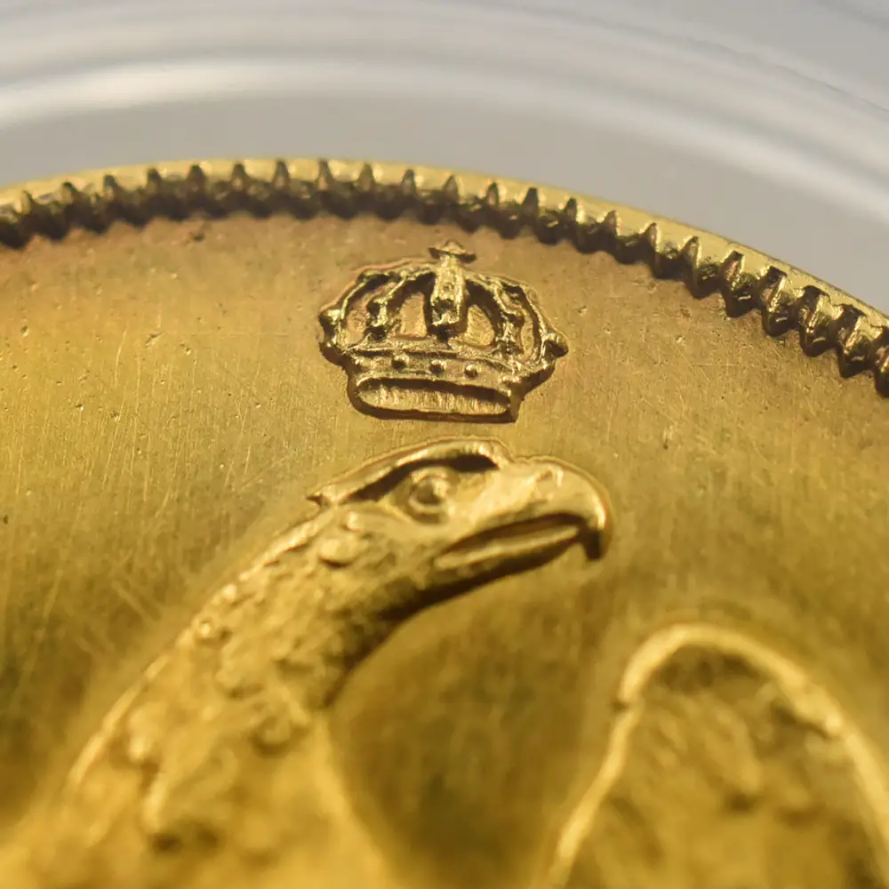 試作貨11：5152 フランス 1807 ナポレオン1世 100フラン試作金メッキ銅貨 PCGS SP62 Maz-601a