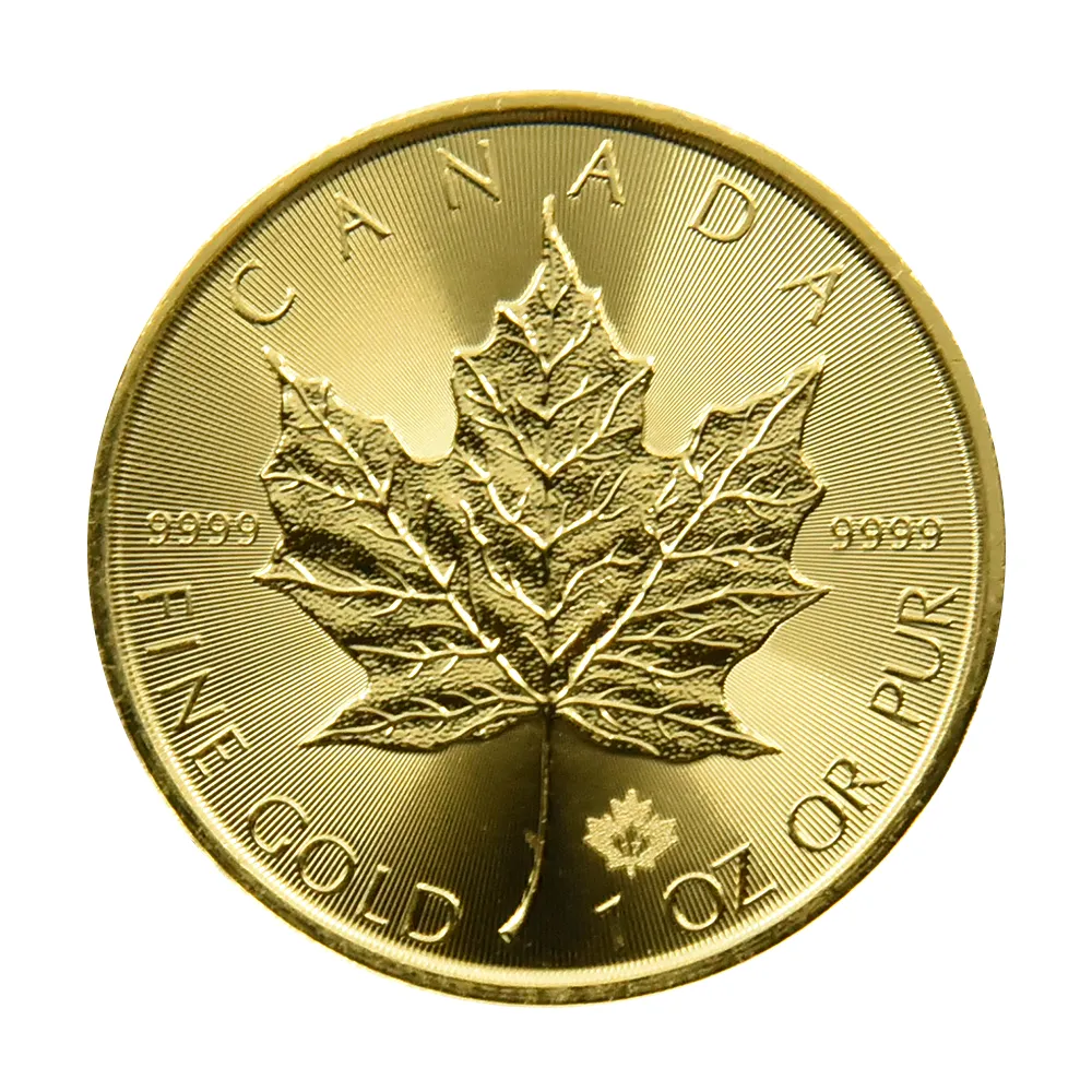 地金型s1：3862 カナダ 2017 メイプルリーフ 50ドル 1オンス 金貨 【1枚】 (コインケース付き)