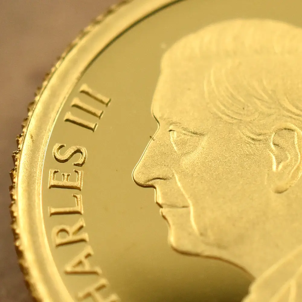 モダンコイン9：6516 クック諸島 2025 チャールズ3世 四葉のクロバー 5ドル 1/30オンスプルーフ金貨 未鑑定 箱付き