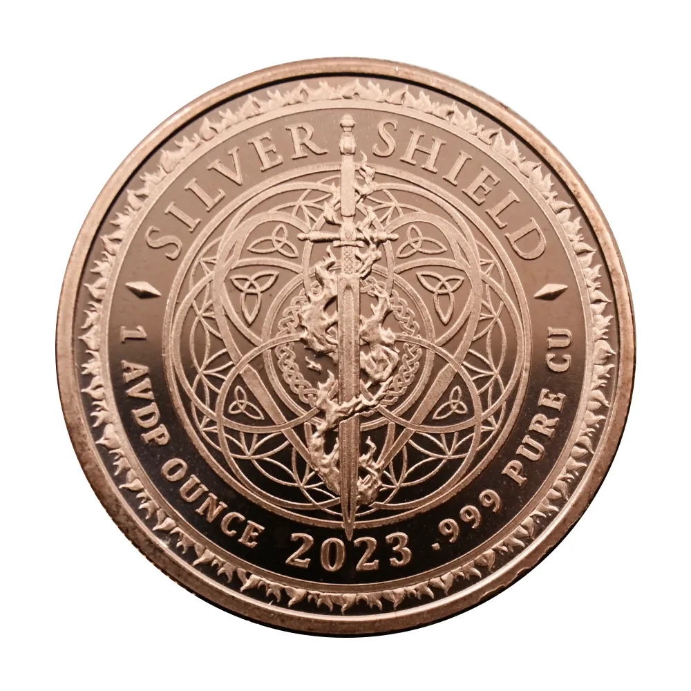 地金型3：3869 アメリカ 2023 ジャスティス 1オンス 銅メダル 【1枚】 (コインケース付き)