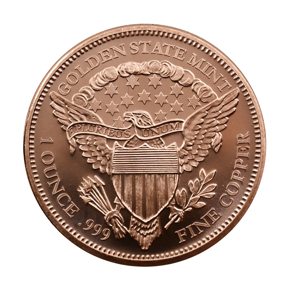 地金型3：3870 アメリカ イーグルヘッド 1オンス 銅メダル 【1枚】 (コインケース付き)