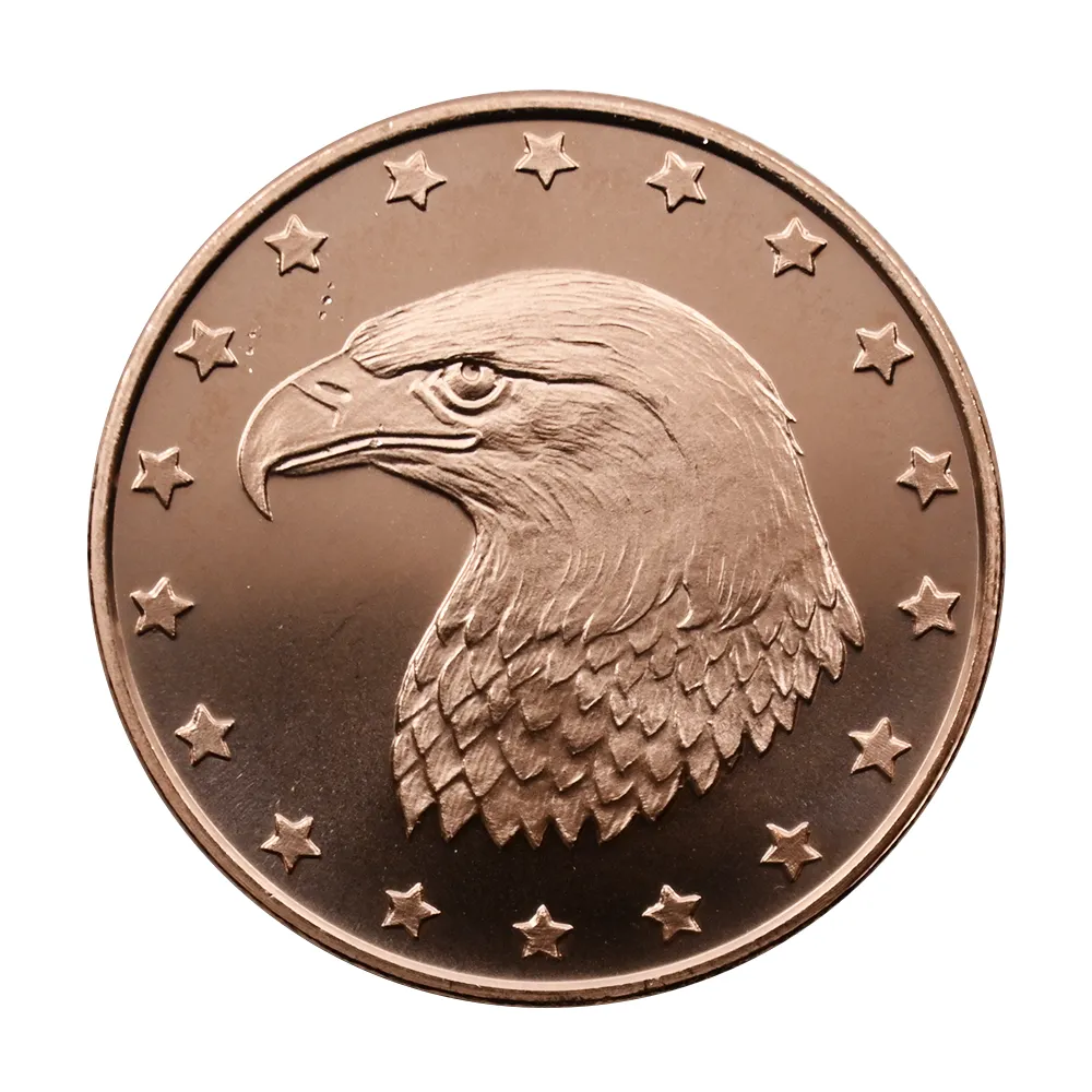 地金型2：3870 アメリカ イーグルヘッド 1オンス 銅メダル 【1枚】 (コインケース付き)