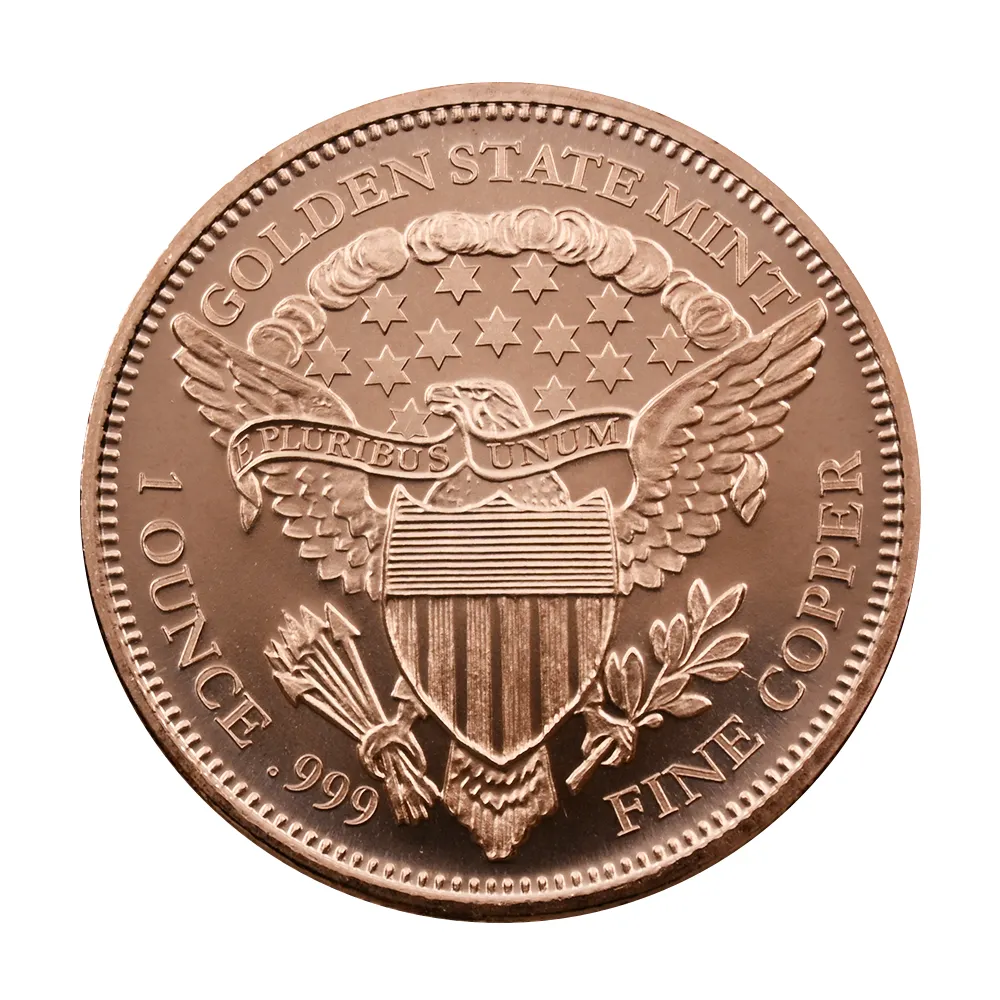 地金型s3：3871 アメリカ ドレープト・バスト 1オンス 銅メダル 【1枚】 (コインケース付き)