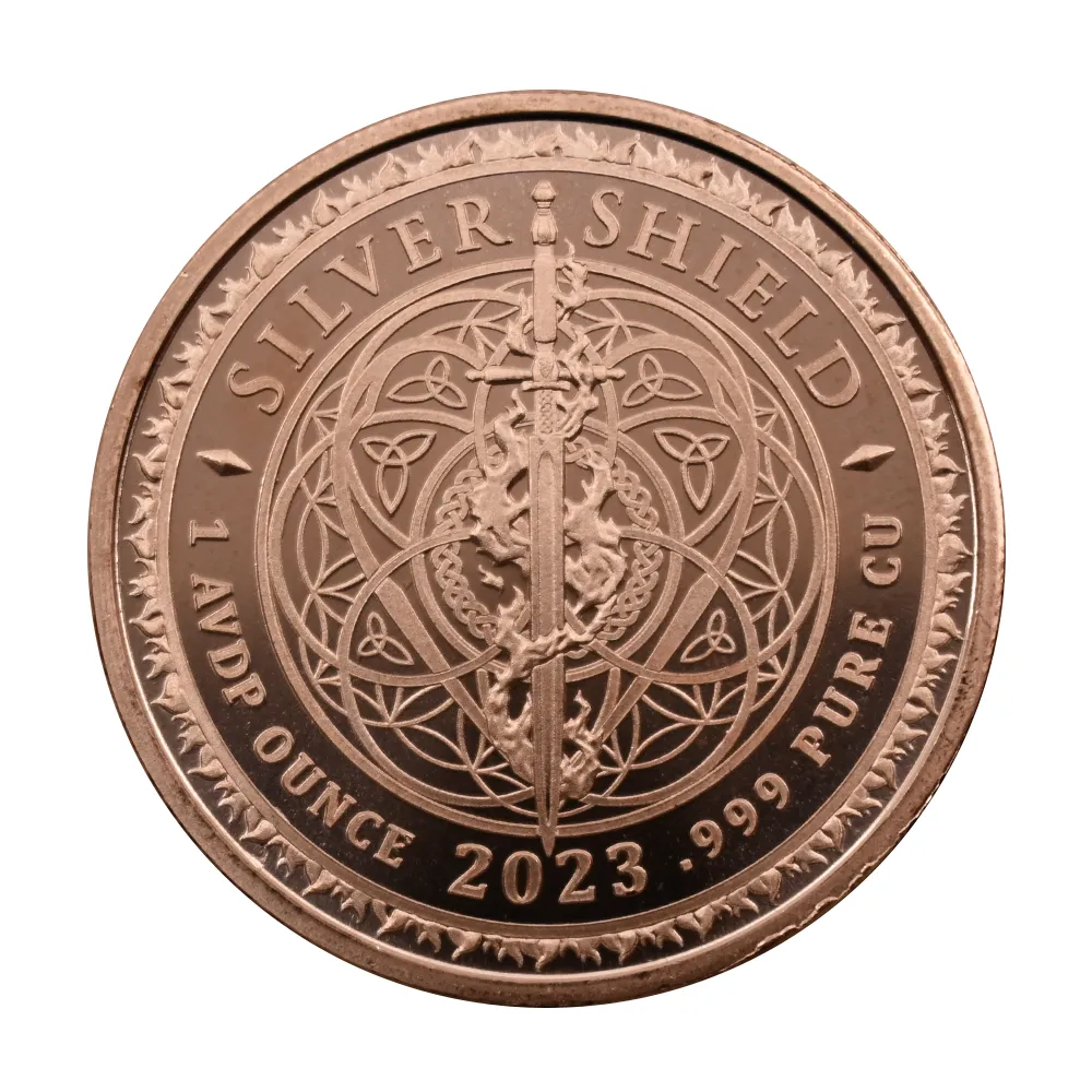 地金型s3：3875 アメリカ 2023 ノン・ヴィ・ウィルトゥーテ・ウィキ 1オンス 銅メダル 【1枚】 (コインケース付き)