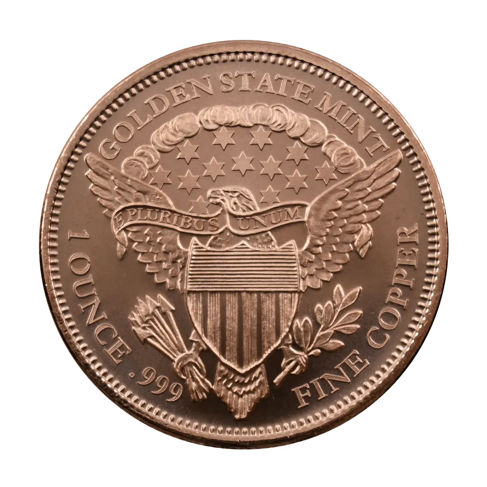 地金型3：3876 アメリカ スタンディング・リバティ 1オンス 銅メダル 【1枚】 (コインケース付き)