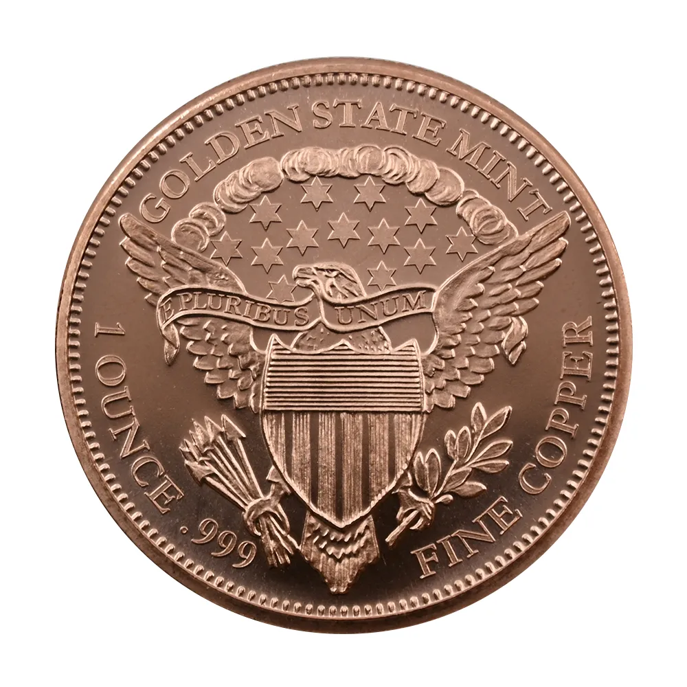 地金型3：3877 アメリカ サン・ゴーダン 1オンス 銅メダル 【1枚】 (コインケース付き)