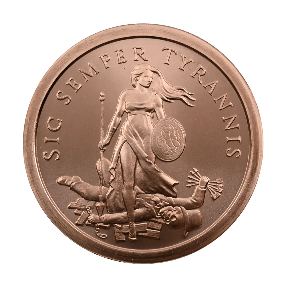 地金型2：3878 アメリカ 2023 シック・センペル・ティランニス 1オンス 銅メダル 【1枚】 (コインケース付き)