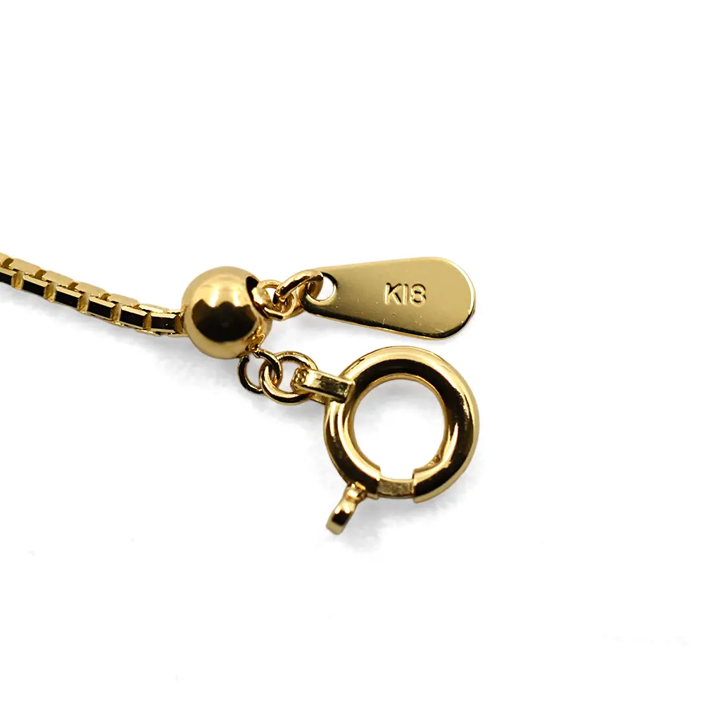 地金型3:6512 ネックレス チェーン ゴールド ベネチアンチェーン ムーブ 18金(K18) 幅約1mm 全長 約45cm 重量 約3.38g K18刻印入り